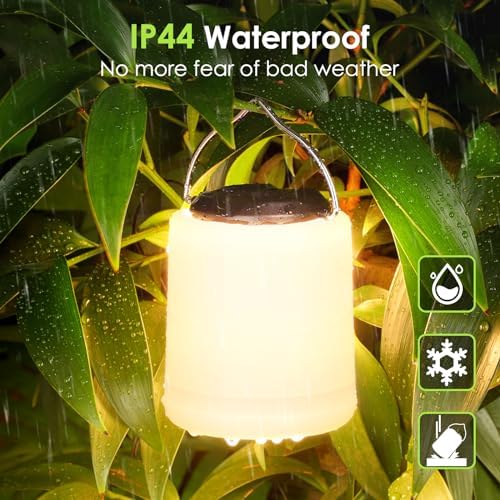 LED Camping Lantern, Rechargeable Camping Light, 4 Modes Outdoor Flashlights Lanterns with 1000LM, Water Resistant Portable Emergency Camp Light for Hurricane Hiking Survival Kits - Black - Image 5