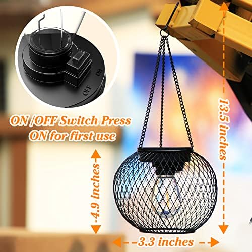 Solar Lantern Outdoor Waterproof, KagoLing Upgraded Hanging Solar Lights Outdoor Garden Decorations Decorative Lighting Solar Powered Waterproof Tree Lantern for Garden Yard Patio Pathway, 2 Pack - Image 2