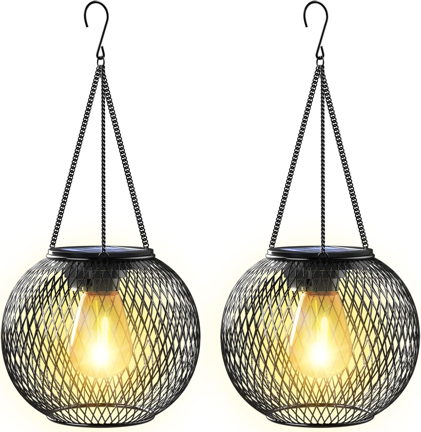 Solar Lantern Outdoor Waterproof, KagoLing Upgraded Hanging Solar Lights Outdoor Garden Decorations Decorative Lighting Solar Powered Waterproof Tree Lantern for Garden Yard Patio Pathway, 2 Pack - Image 9